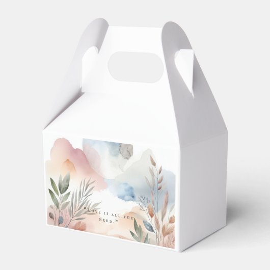 Uitnodiging Huwelijksaquarel Bedankdoosjes (Achterkant)