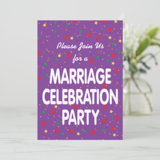 Uitnodiging huwelijksfeest (Staand voorkant)