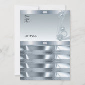 Uitnodiging Huwelijksjubileum 25 jaar Zilver Blauw (Achterkant)