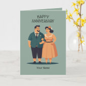 Uitnodiging huwelijksjubileum koppel (Gele Bloem)