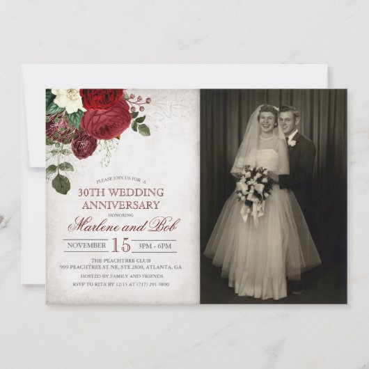 UITNODIGING HUWELIJKSVERJAARDAG ELK JAAR (Voorkant)