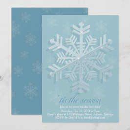 Uitnodiging Ice Snowflake Holiday Party