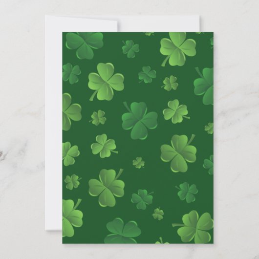 Uitnodiging Ierse Birthday Adult Party (Achterkant)