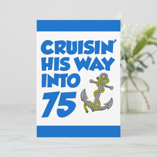 Uitnodiging in 75 (Staand voorkant)