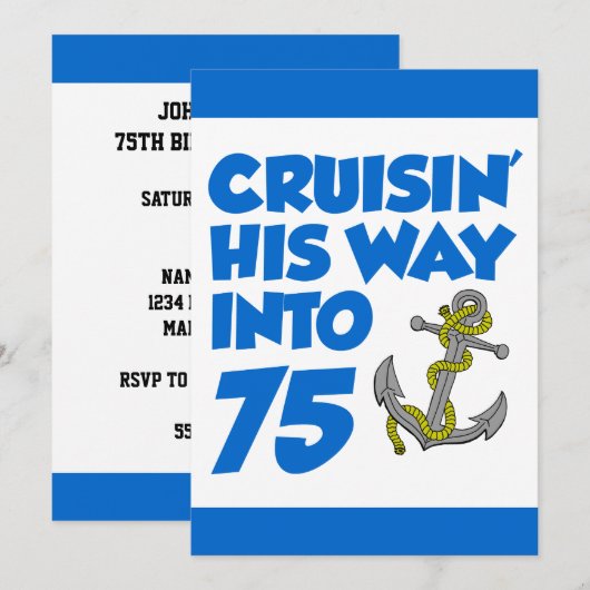 Uitnodiging in 75 (Voorkant / Achterkant)