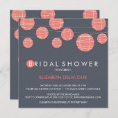 Uitnodiging in de Bridal over Chinese papierlantaa (Voorkant / Achterkant)