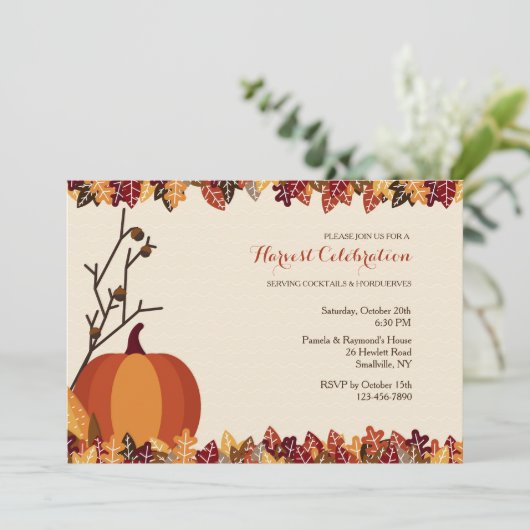 Uitnodiging in de herfst (Staand voorkant)