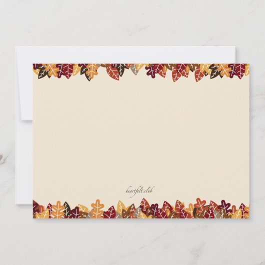 Uitnodiging in de herfst (Achterkant)