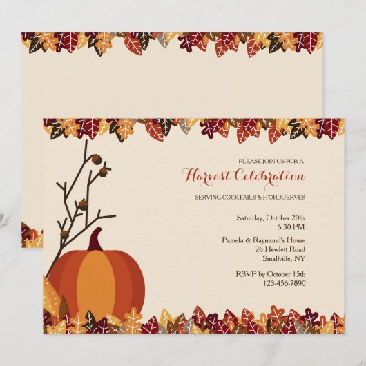 Uitnodiging in de herfst (Voorkant / Achterkant)