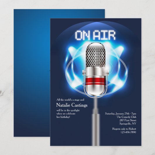 Uitnodiging in de lucht (Voorkant / Achterkant)