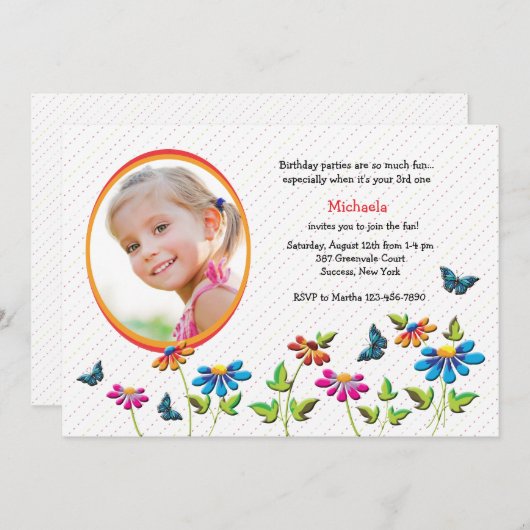 Uitnodiging in de vallei foto (Voorkant / Achterkant)