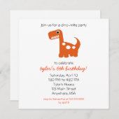 Uitnodiging in dino-mite (Voorkant / Achterkant)