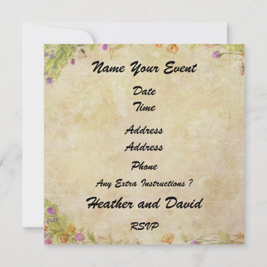 "Uitnodiging in een Fles" - Stranduitnodiging - SR Kaart (Achterkant)