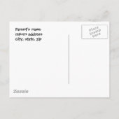 Uitnodiging in het open huis briefkaart (Achterkant)