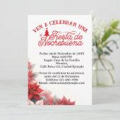 Uitnodiging in het Spaans Kerstnachtfeest (Staand voorkant)