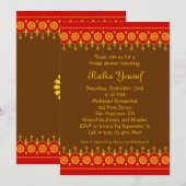 Uitnodiging in Indiase stijl Bridal Shower (Voorkant / Achterkant)