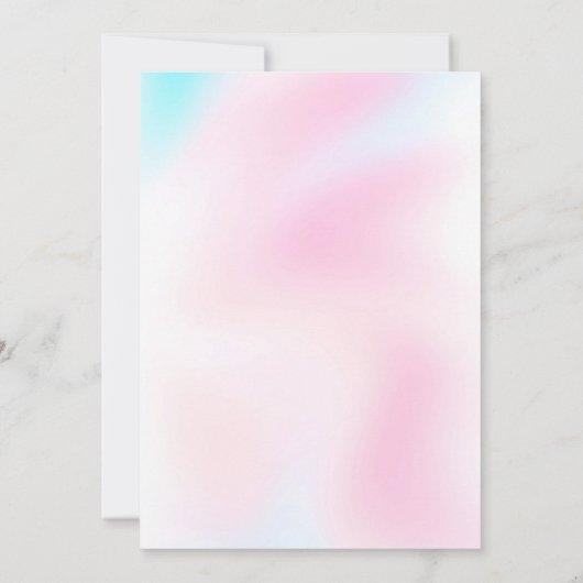 Uitnodiging in pastel regenboog (Achterkant)