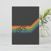 Uitnodiging in vintage stijl voor verjaardag 1975 (Staand voorkant)