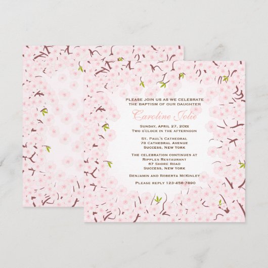 Uitnodiging in volle bloei (Voorkant / Achterkant)