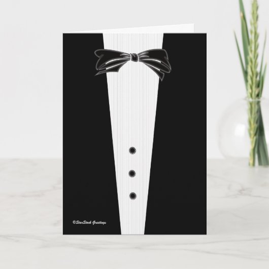 Uitnodiging in zwarte galavoor de getuige van de b (Voorkant)