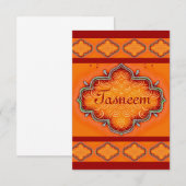 Uitnodiging*India*Henna Kaart (Voorkant / Achterkant)