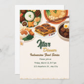 Uitnodiging Indonesische voedselserie (Voorkant / Achterkant)