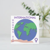 Uitnodiging Internationale Vrouwendag (Staand voorkant)