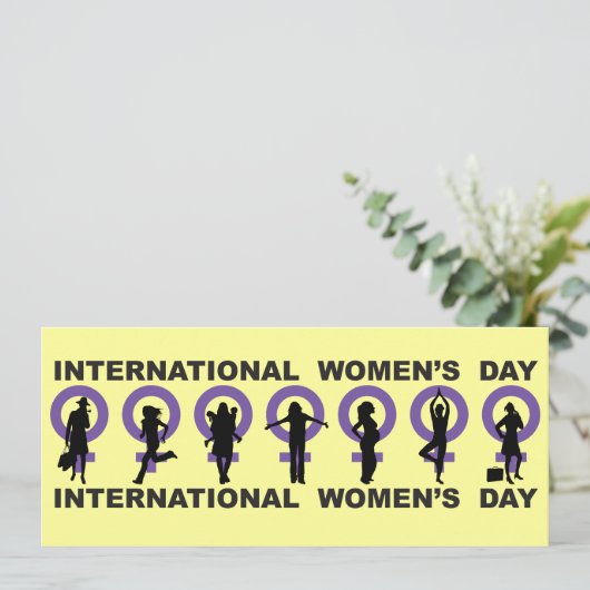 Uitnodiging Internationale Vrouwendag (Staand voorkant)