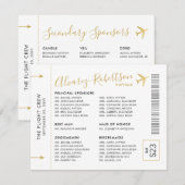 Uitnodiging Invoegen Sponsoren Entourage Reis Them Informatiekaartje (Voorkant / Achterkant)