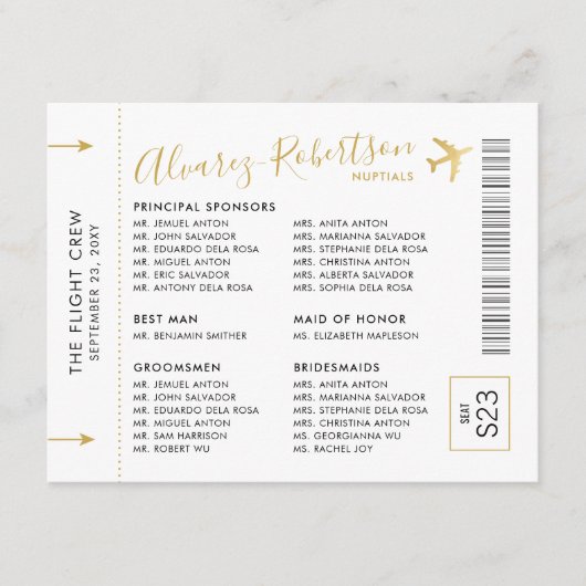 Uitnodiging Invoegen Sponsoren Entourage Reis Them Informatiekaartje (Voorkant)