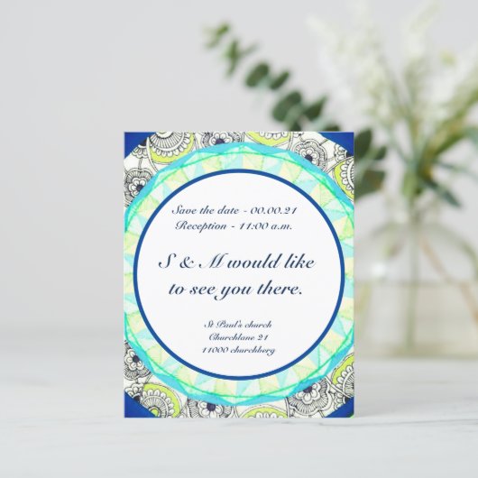 Uitnodiging inzake een begroting (Staand voorkant)