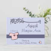 Uitnodiging islamitische Aqiqa - viering van de ba (Staand voorkant)