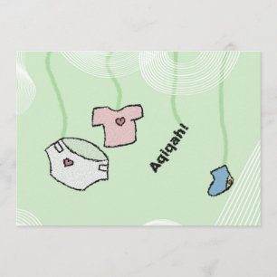 Uitnodiging islamitische Aqiqa - viering van de ba