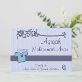 Uitnodiging islamitische Aqiqa - viering van de ba (Staand voorkant)