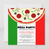 Uitnodiging Italiaanse Pizza Party (Voorkant)