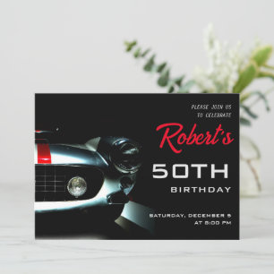 Uitnodiging Italiaanse Race Car Birthday