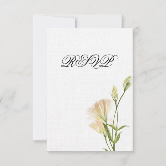 Uitnodiging Ivory MoonFlower RSVP (Voorkant)