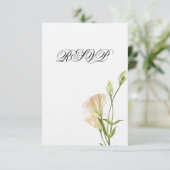 Uitnodiging Ivory MoonFlower RSVP (Staand voorkant)