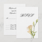 Uitnodiging Ivory MoonFlower RSVP (Voorkant / Achterkant)