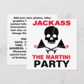 Uitnodiging - JACKASS, Het Martini Feestje (Voorkant / Achterkant)