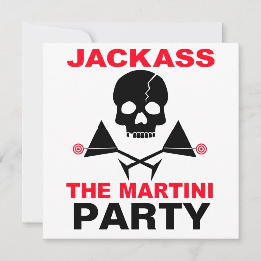 Uitnodiging - JACKASS, Het Martini Feestje (Voorkant)