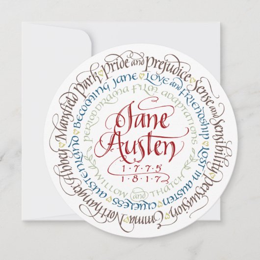 Uitnodiging - Jane Austen Period Drama Aanpassinge (Voorkant)