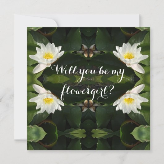 Uitnodiging Je bent een bloemenmeisje (Voorkant)