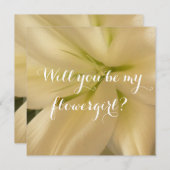 Uitnodiging Je bent een bloemenmeisje (Voorkant / Achterkant)