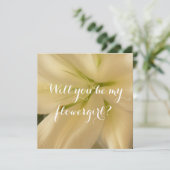 Uitnodiging Je bent een bloemenmeisje (Staand voorkant)