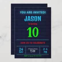 Uitnodiging Jongens Verjaardag