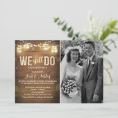 Uitnodiging Jubileum Rustic Vow Renewal Partij (Staand voorkant)