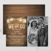 Uitnodiging Jubileum Rustic Vow Renewal Partij (Voorkant / Achterkant)