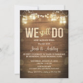 Uitnodiging Jubileum Rustic Vow Renewal Partij (Voorkant)