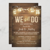 Uitnodiging Jubileum Rustic Vow Renewal Partij (Voorkant / Achterkant)
